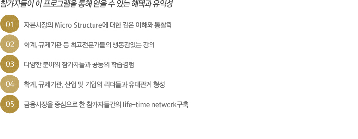 참가자들이 이 프로그램을 통해 얻을 수 있는 혜택과 유익성